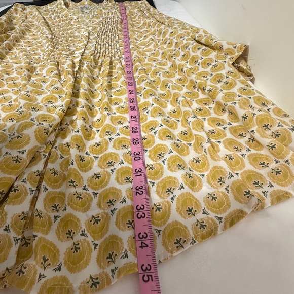 Melissa McCarthy Boho Floral Pintuck Tunic Top 2X Cottagecore Feminine Coastal - Picture 10 of 11